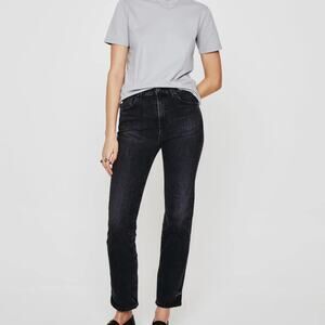 AG -ED Black Saige Mid Rise Straight Leg Women's Jeans size 25